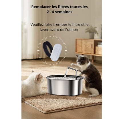 Filtres pour fontaine a eau 3,2L AquaSteel