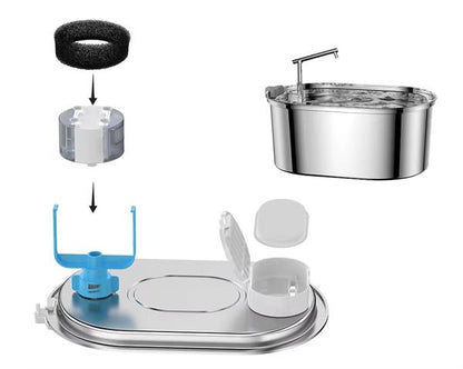 Filtres pour fontaine a eau 3,2L AquaSteel