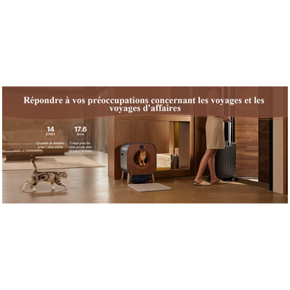 Litière autonettoyante connectée LitiSphere Pro