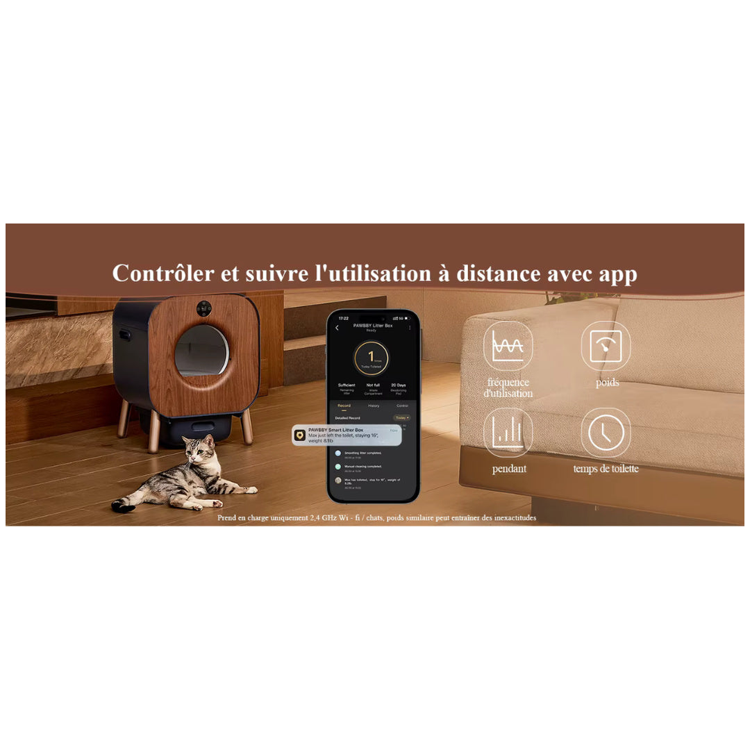 Litière autonettoyante connectée LitiSphere Pro