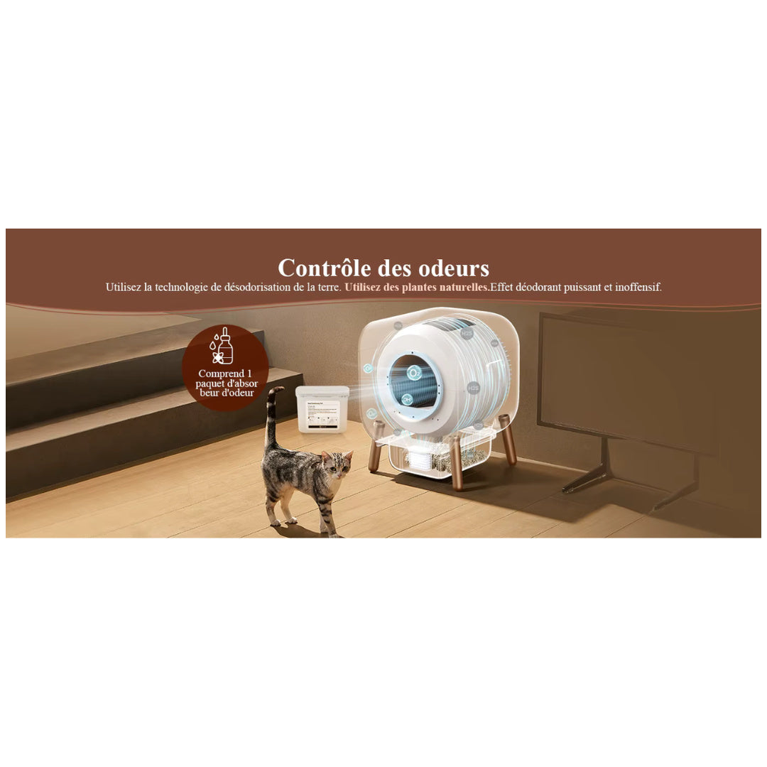 Litière autonettoyante connectée LitiSphere Pro