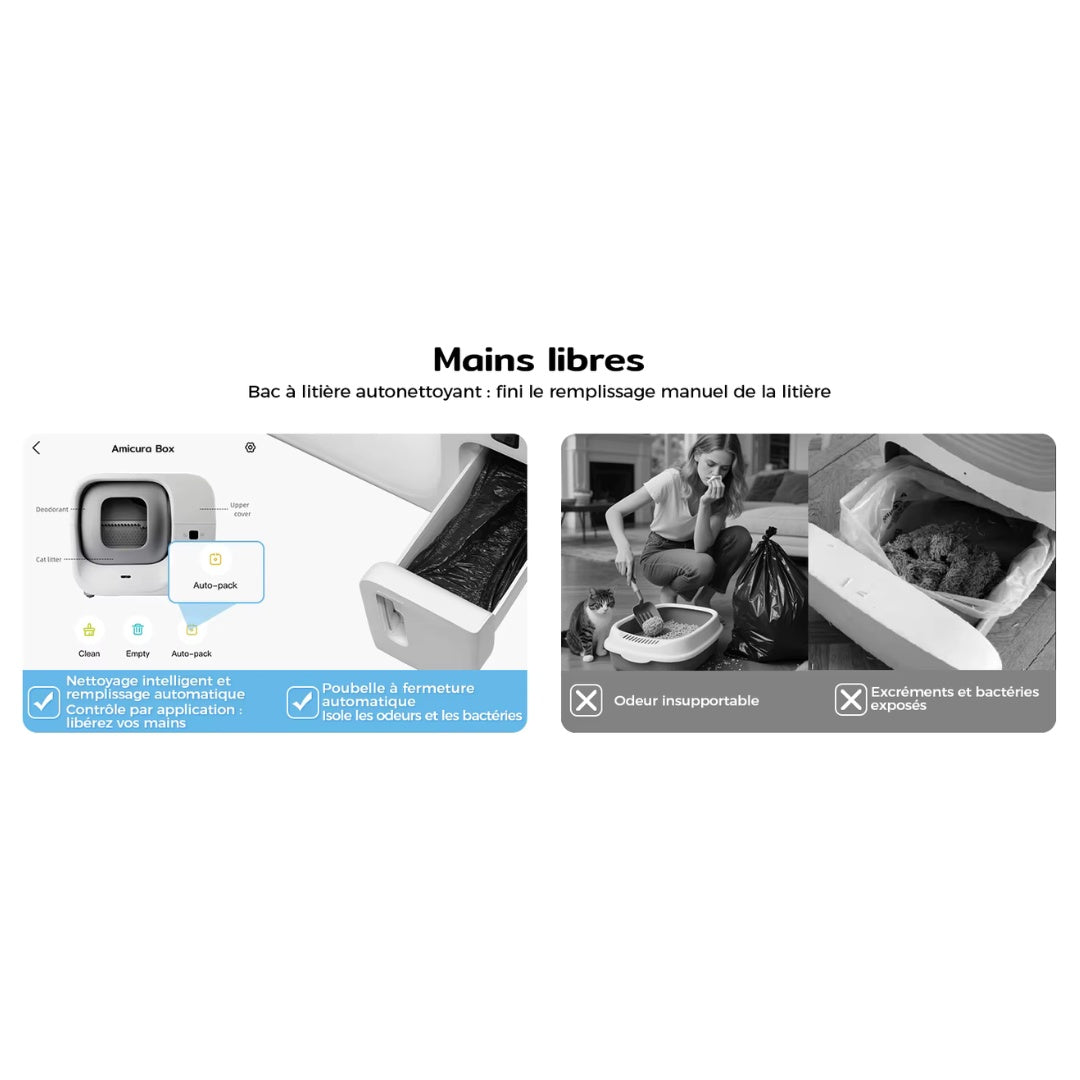 Litière autonettoyante connectée LitiDome Max