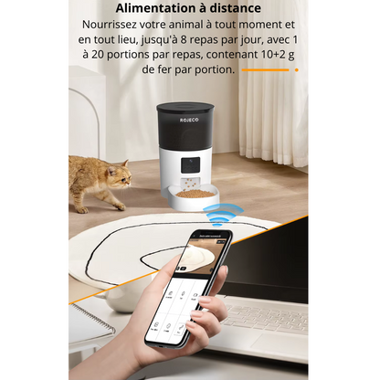 Distributeur de croquette automatique avec caméra Wi-Fi & message vocal SnackSync 3L