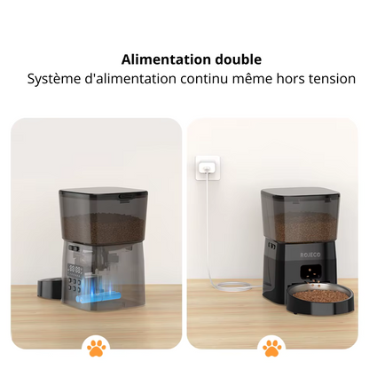 Distributeur de croquettes automatique programmable & silencieux 2L CroqWave