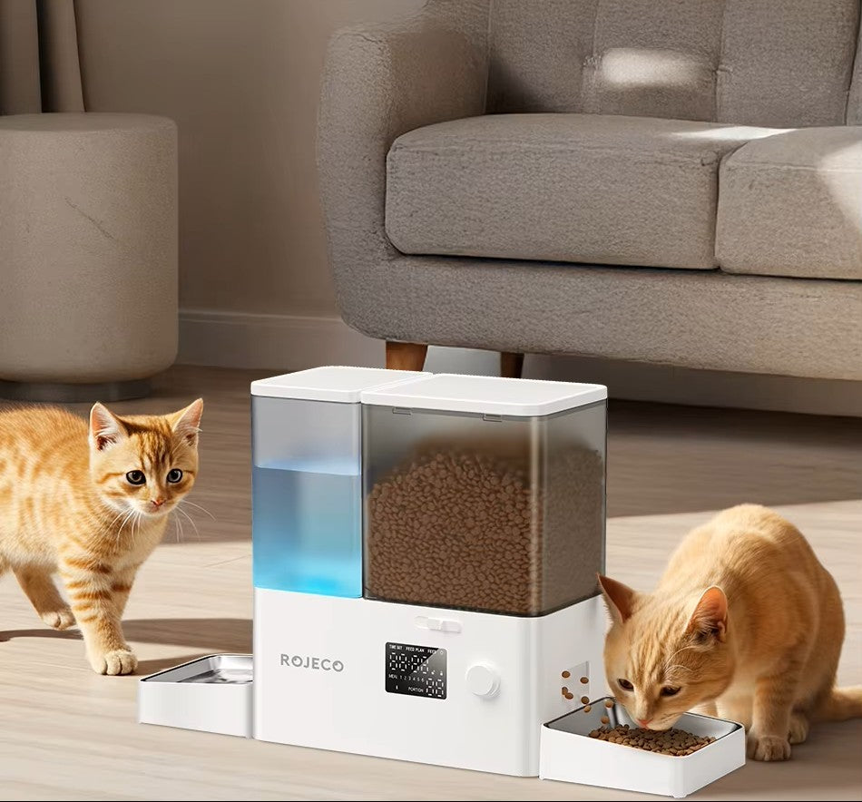 Distributeur de croquettes + fontaine a eau 8,5L 2-en-1 MiaouMatic