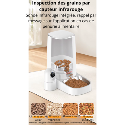 Distributeur de croquette automatique avec caméra & Wi-Fi TempoCroq 4L