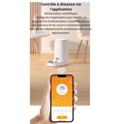 Distributeur de croquettes automatique programmable & silencieux 4 L CroqPilot