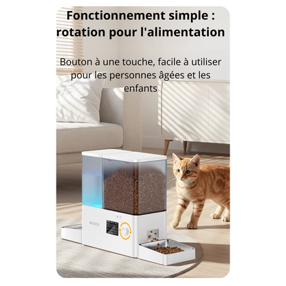 Distributeur de croquettes + fontaine a eau 8,5L 2-en-1 MiaouMatic