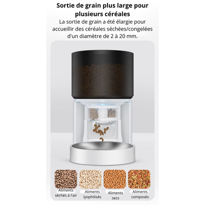 Distributeur de croquette automatique caméra 1080P & contrôle via application CroqNest Cam 3L