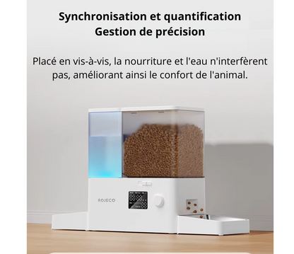 Distributeur de croquettes + fontaine a eau 8,5L 2-en-1 MiaouMatic
