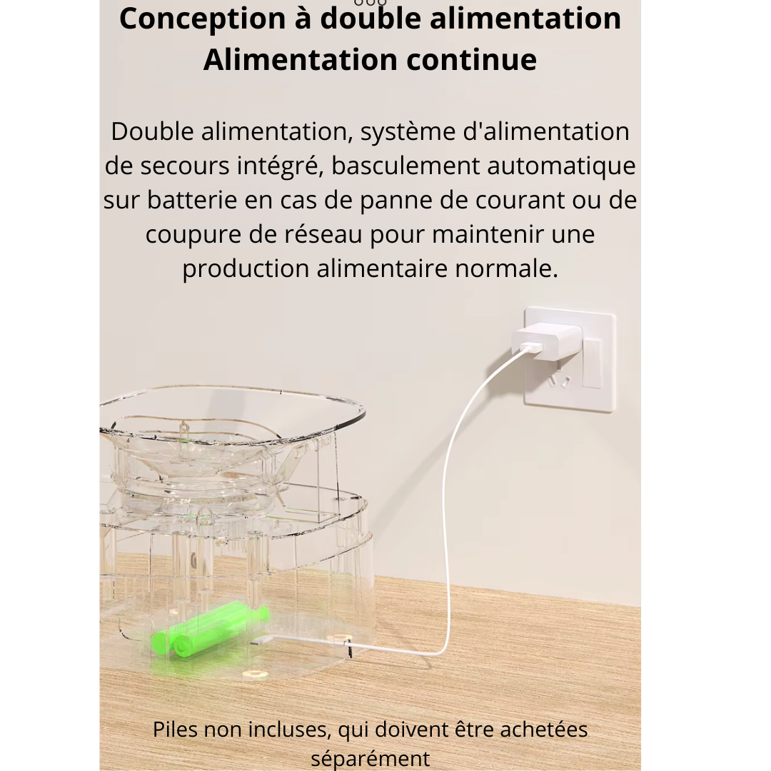 Distributeur de croquettes automatique programmable & silencieux 4 L CroqPilot