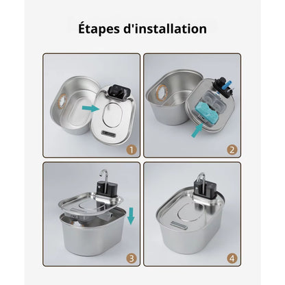 Filtres fontaine a eau Charbon + résine 3,2 L FreshStream