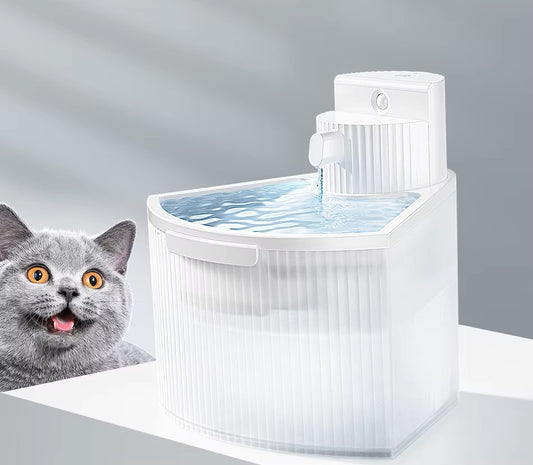 Fontaine a eau pour chat silencieuse 2,2 L + 1 filtre offert AquaWave