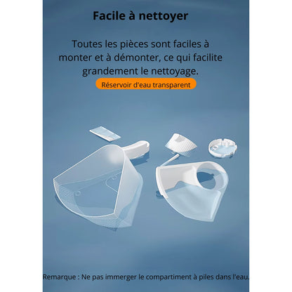 Fontaine a eau pour chat silencieuse 2,2 L + 1 filtre offert AquaWave