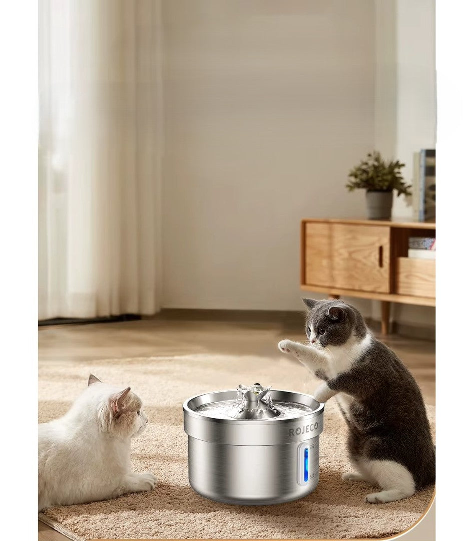 Fontaine à eau silencieuse pour chat 2L + 1 pack filtre offert PureFlow