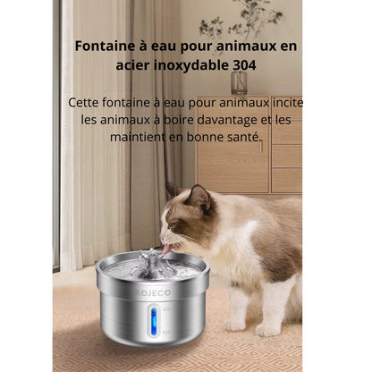 Fontaine à eau silencieuse pour chat 2L + 1 pack filtre offert PureFlow
