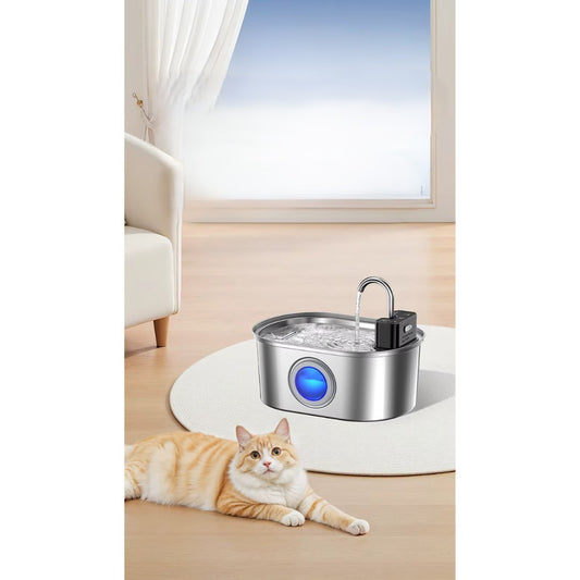 Fontaine a eau sans fil en inox 3,2 L + 1 Filtre offert FreshStream