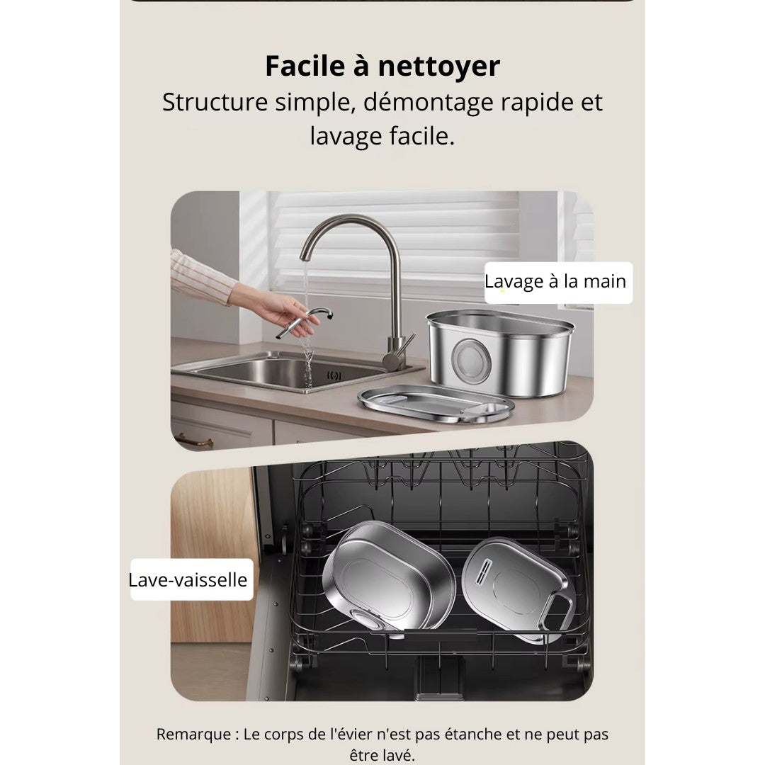 Fontaine a eau sans fil en inox 3,2 L + 1 Filtre offert FreshStream