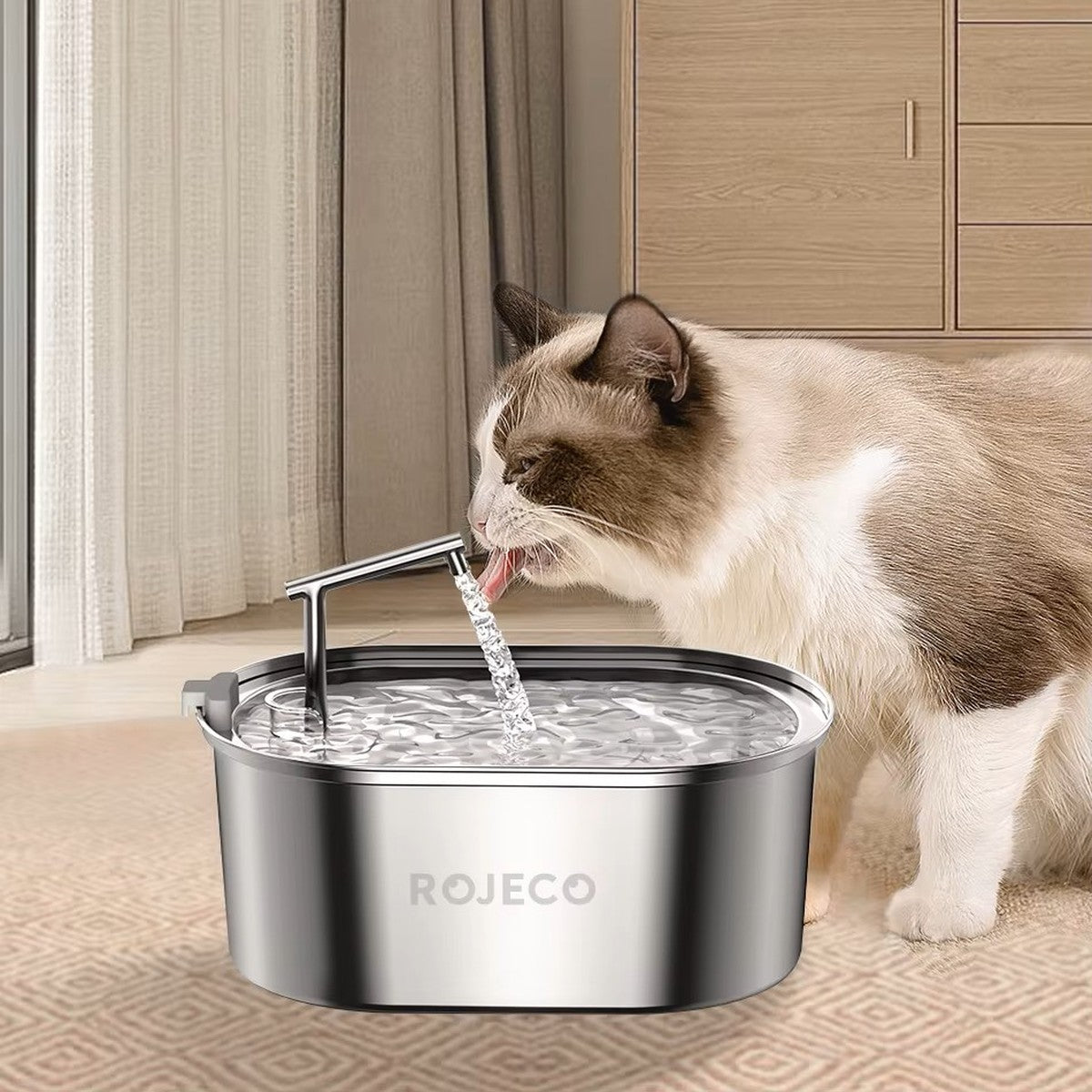 Fontaine à eau inox silencieuse & filtrante 3,2L +1 filtre offert AquaSteel