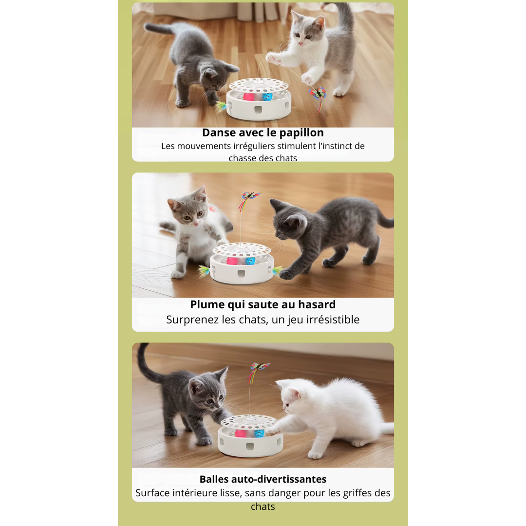 Jouet interactif pour chats 3-en-1 FlyPaw